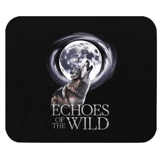 Echoes Of The Wild Howling Wolf Moon Art Mouse Pads