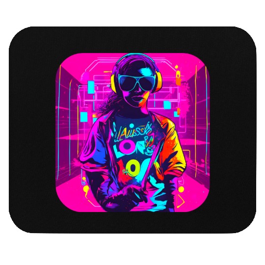 iconic pop culture 80s style fashion Mouse Pads