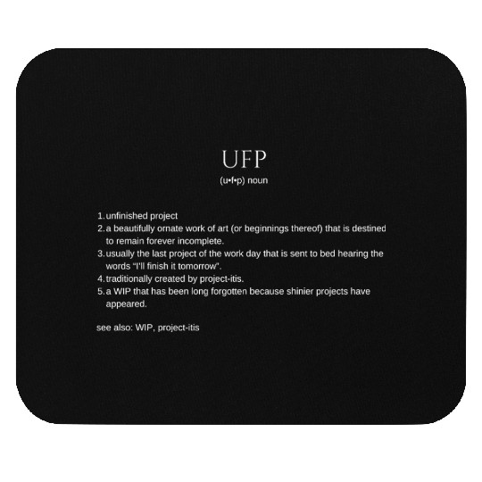 UFP white Mouse Pads