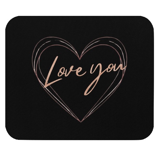 Heart Lines Love You Mouse Pads