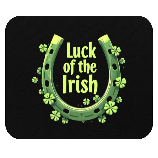 Luck of the Irish Horseshoe Design Mouse Pads