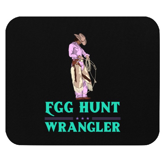 Egg Hunt Wrangler Easter Mouse Pads