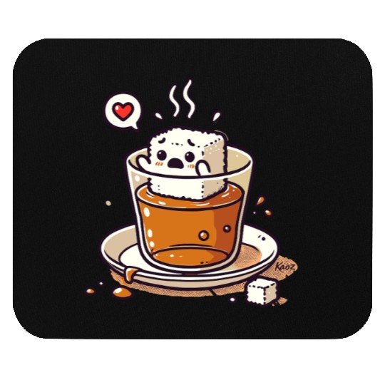 Cute Sugar Cube in Turkish Tea Mouse Pads