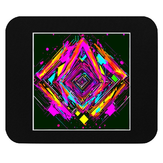 Neon Colors Vintage Party Rave Mouse Pads