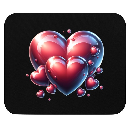 Wedding red love hearts clothing range Mouse Pads