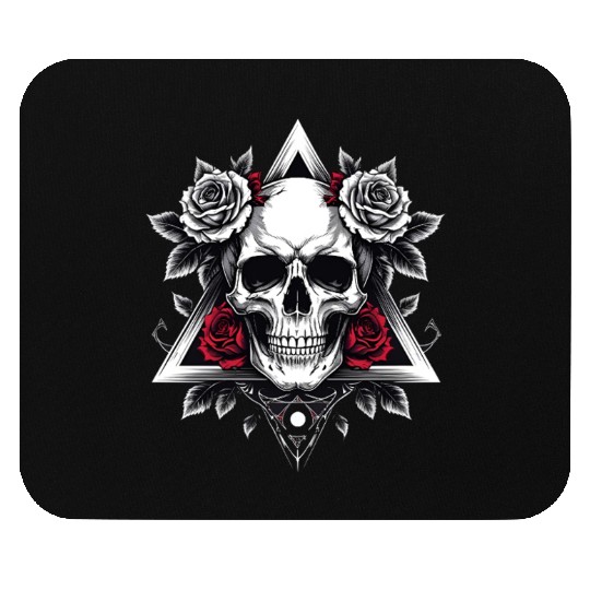 Gothic Skull & Roses Aesthetic Mouse Pads