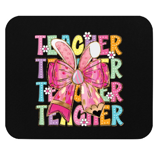 Teacher Easter Bow Design Mouse Pads