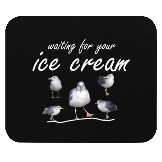ice cream seagull sea sailing coast ocean Mouse Pads
