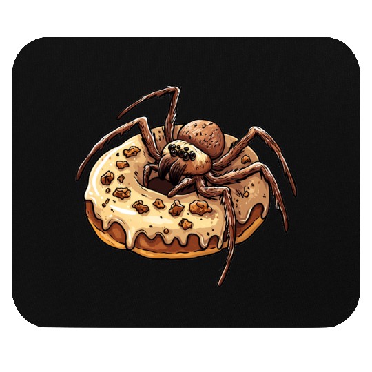 Donut Spider Funny Creative Motif Mouse Pads