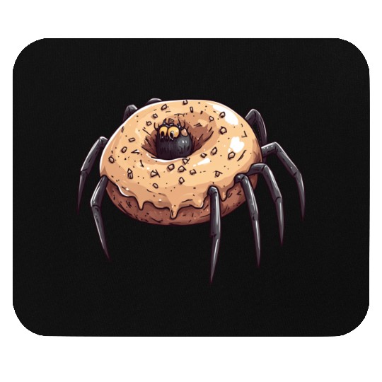 Donut Spider Funny Creative Motif Mouse Pads