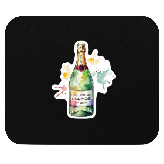 Funny Will Work For Champagne Bubbly Wedding Bride Mouse Pads