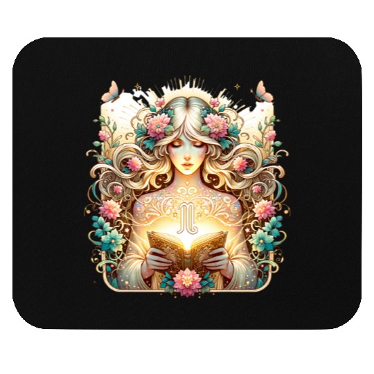 Virgo - Starlit Goddess of Purity Mouse Pads