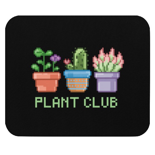 Plant Club – Pixel Potted Plants Mouse Pads