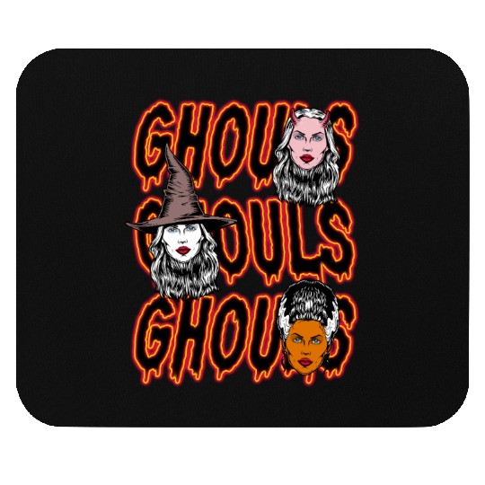 Ghouls, Ghouls, Ghouls Lady Horror Monster Mob Mouse Pads