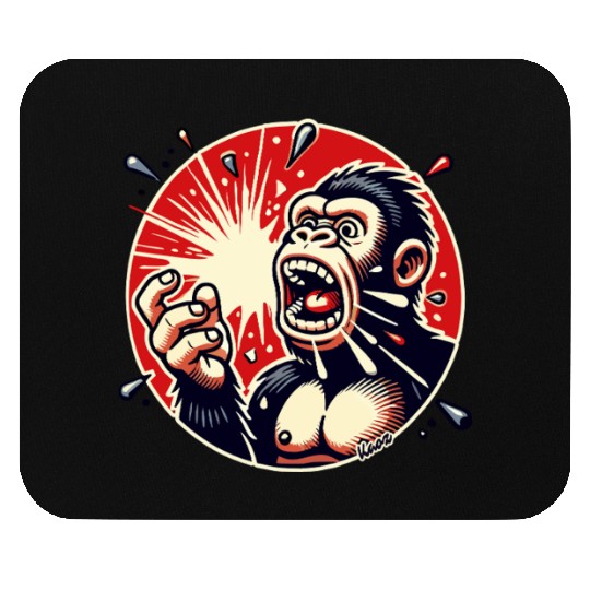 Panic Gorilla Balloon Pop Mouse Pads