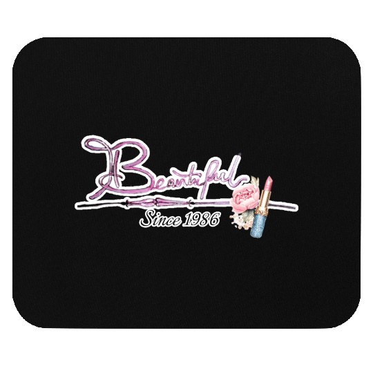 Beautiful since 1986 birthday typography Mouse Pads