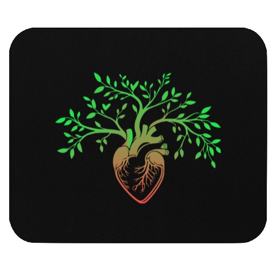 Nature-Inspired Anatomical Heart & Tree Design Mouse Pads