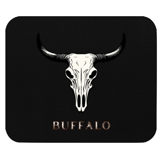 Buffalo Skull Art Mouse Pads