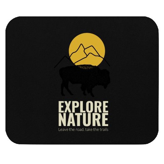 EXPLORE NATURE BUFFALO Mouse Pads