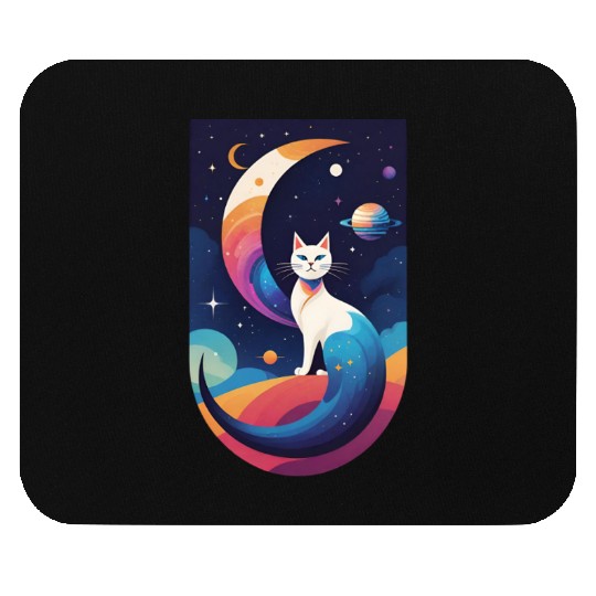 Celestial Cosmic Cat Mouse Pads