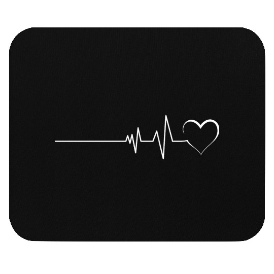 Heartbeat love icon Mouse Pads