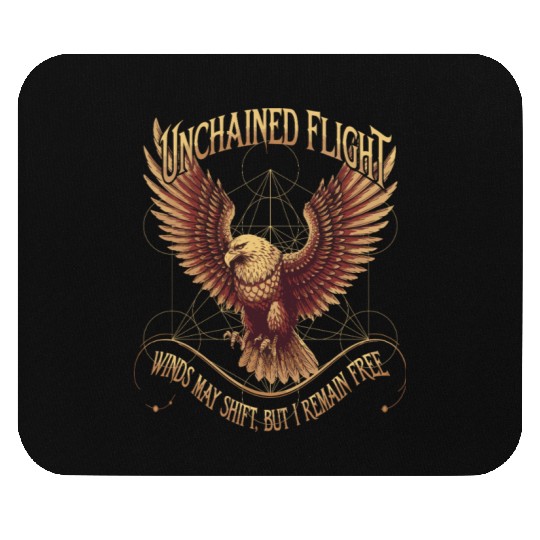 Unchained Flight - Eagle & Metatron’s Cube Mouse Pads