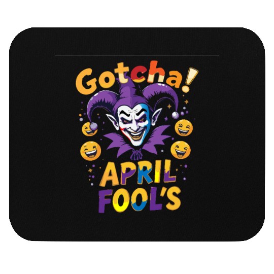 "Gotcha! April Fool’s – Funny Jester & Prank Mouse Pads