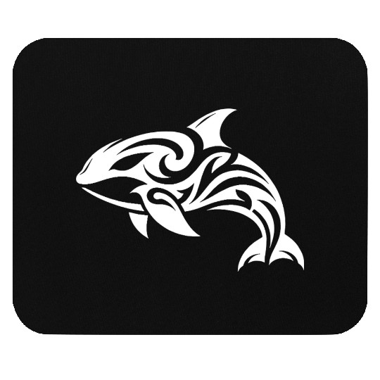Sleek Elegant Orca T Tattoo Style Mouse Pads