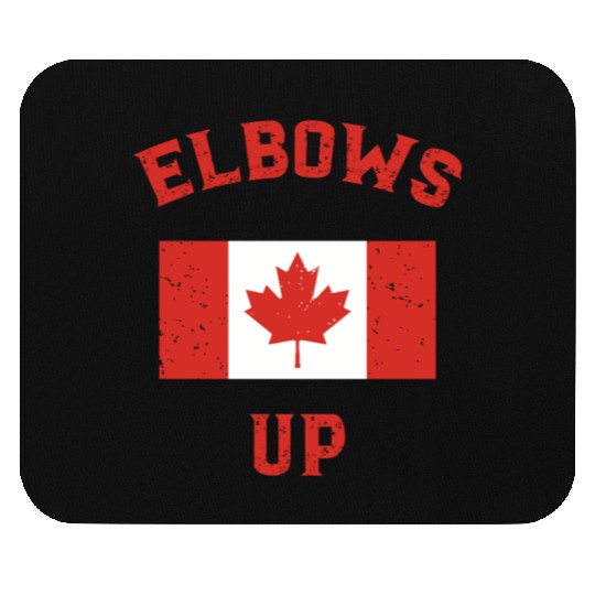 Elbows Up Canada Vintage Anti Trump Tarriff Slogan Mouse Pads