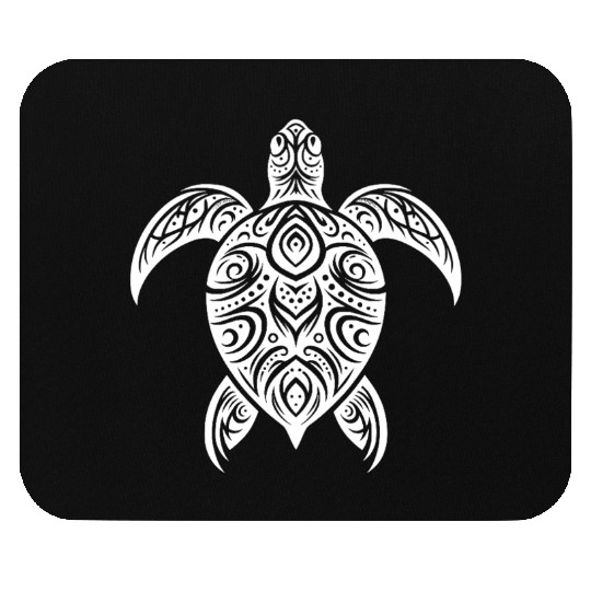 Mystical Turtle With Tribal Elements Mouse Pads