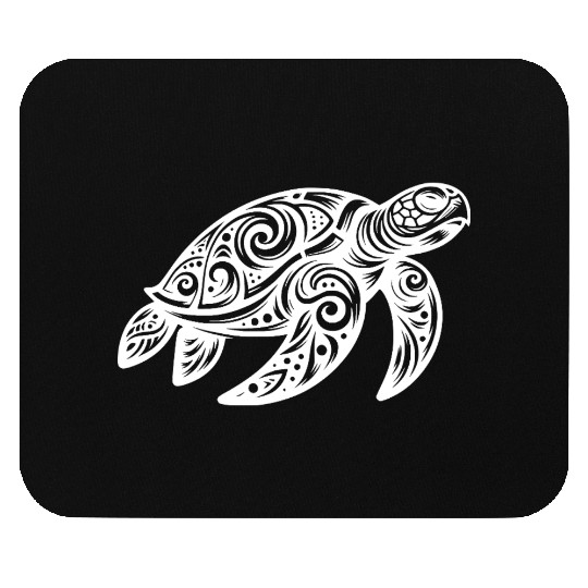 Ornamental Beauty Of A Sea Turtle Mouse Pads
