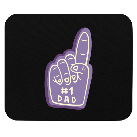 #1 Dad – Purple Foam Finger Badge Mouse Pads