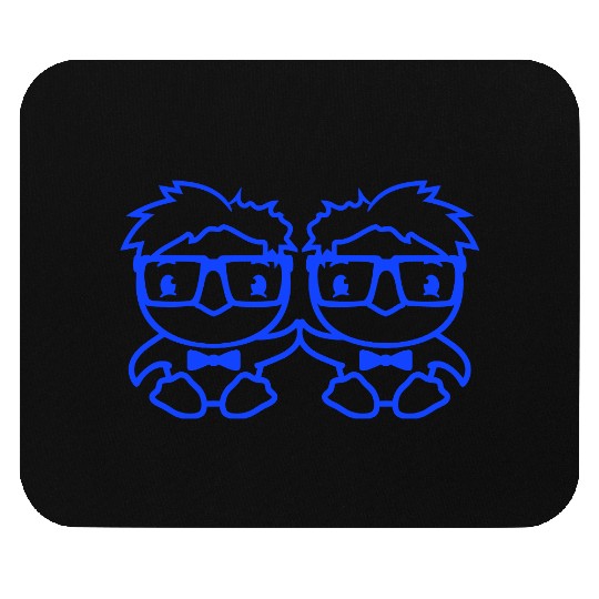 2 Birds Nerd Geek Smart Horn-Rimmed Glasses Team Mouse Pads