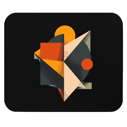 Modern Retro Geometric Composition Mouse Pads