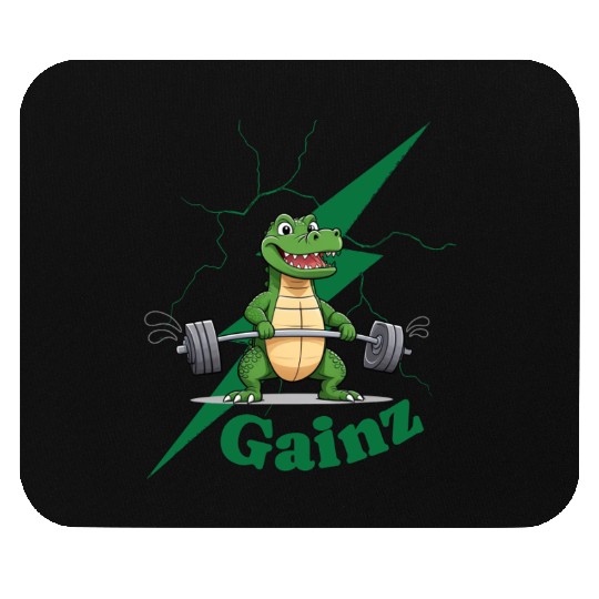 Crocodile Workout Motivational Design Mouse Pads