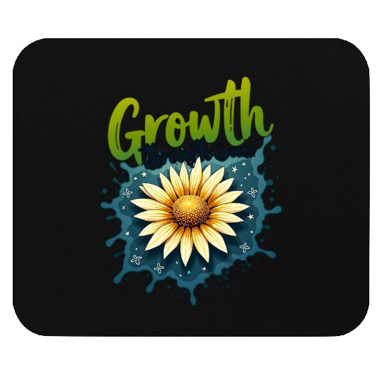 Motivational Sunflower Artwork with Inspirational Mouse Pads