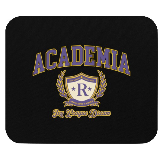 Academia Aesthetic College Logo - Vintage Universi Mouse Pads
