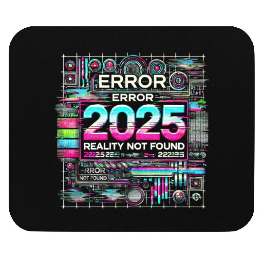 Futuristic Glitch Aesthetic Cyberpunk Design Mouse Pads