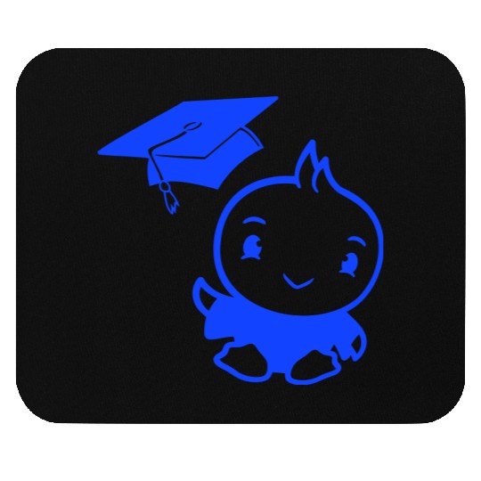 Bird School College Graduation Hat Education Cute Mouse Pads