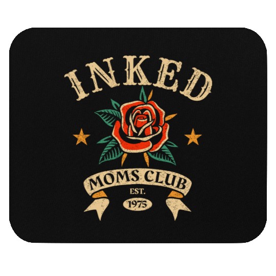 Inked Moms Club – Tattoo Rose Emblem Mouse Pads