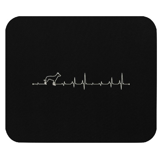 Heartbeat Belgian malinois dog Mouse Pads