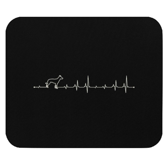 Heartbeat Belgian malinois dog Mouse Pads