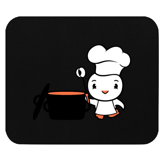 Bird Chef Cooking Pot Duck Delicious Hunger Food Mouse Pads
