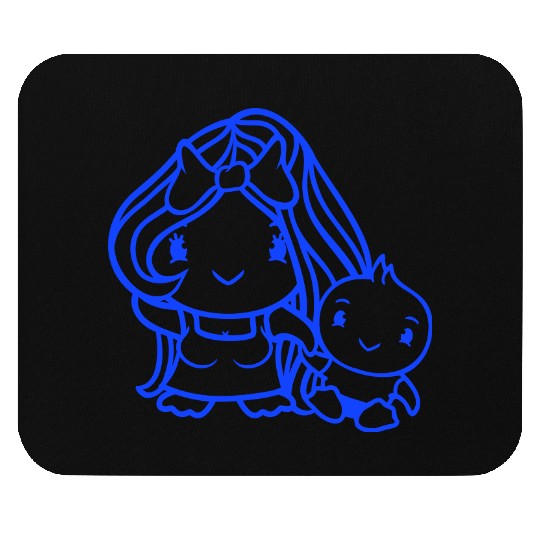 Duck Mom Child Lady Woman Female Pretty Bow Mother Mouse Pads