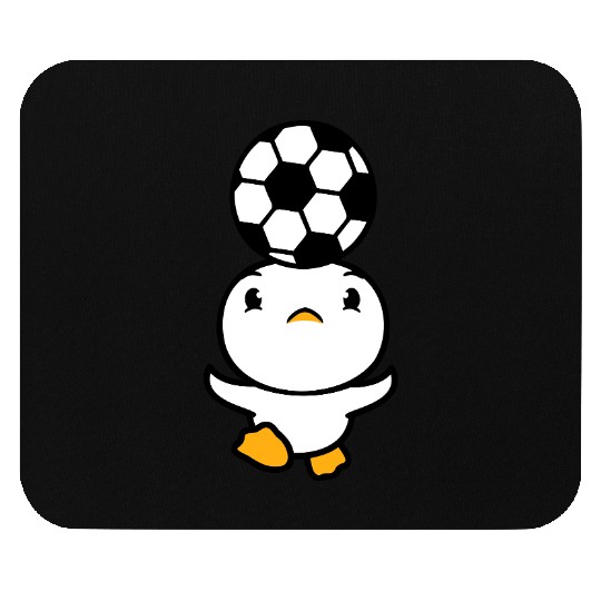 Duck Plays Soccer Header Ball Balancing Head Fun Mouse Pads