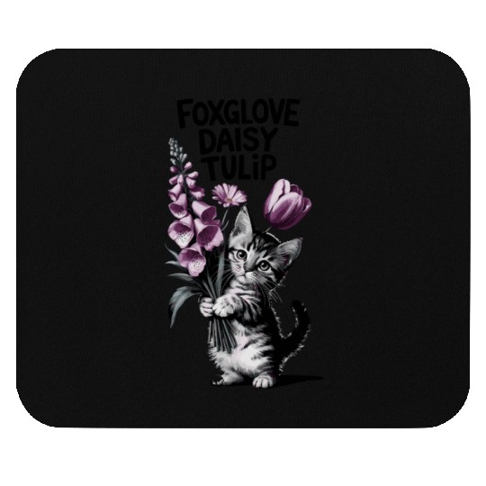 Subtle Floral Anti Trump Flowers Foxglove Daisy Mouse Pads
