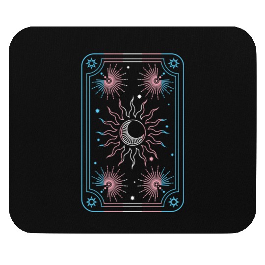 Mystical Transgender Tarot Card with Sun and Moon Mouse Pads