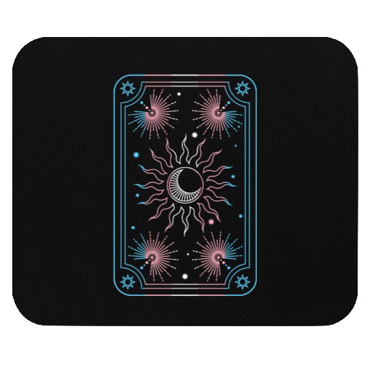 Mystical Transgender Tarot Card with Sun and Moon Mouse Pads