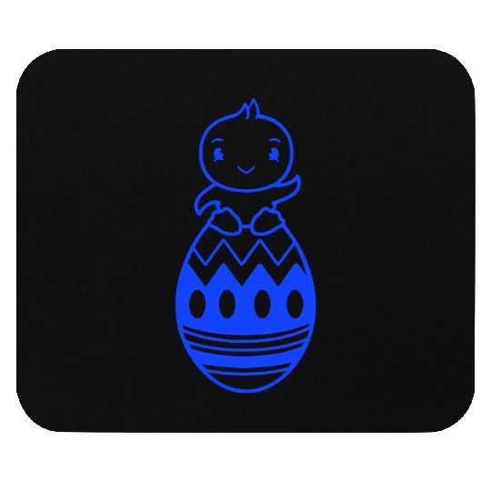Chick Sits On Giant Easter Egg Waving Easter Sweet Mouse Pads