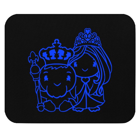 2 Ducks King Queen Prince Princess Couple Crown Mouse Pads
